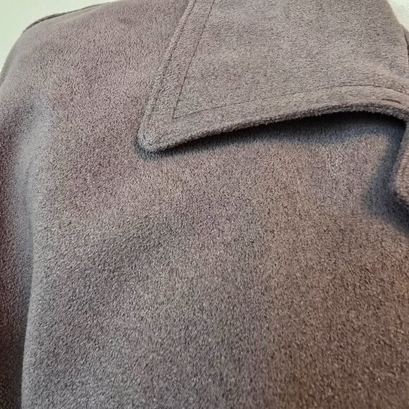 Ingenuity - Sueded Grey Button Up Collared Blouse - Picture 3 of 12